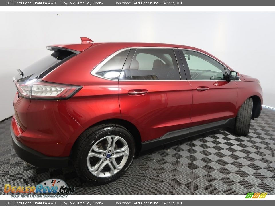 2017 Ford Edge Titanium AWD Ruby Red Metallic / Ebony Photo #15