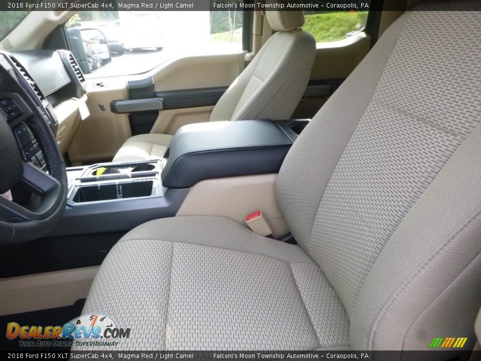 2018 Ford F150 XLT SuperCab 4x4 Magma Red / Light Camel Photo #12