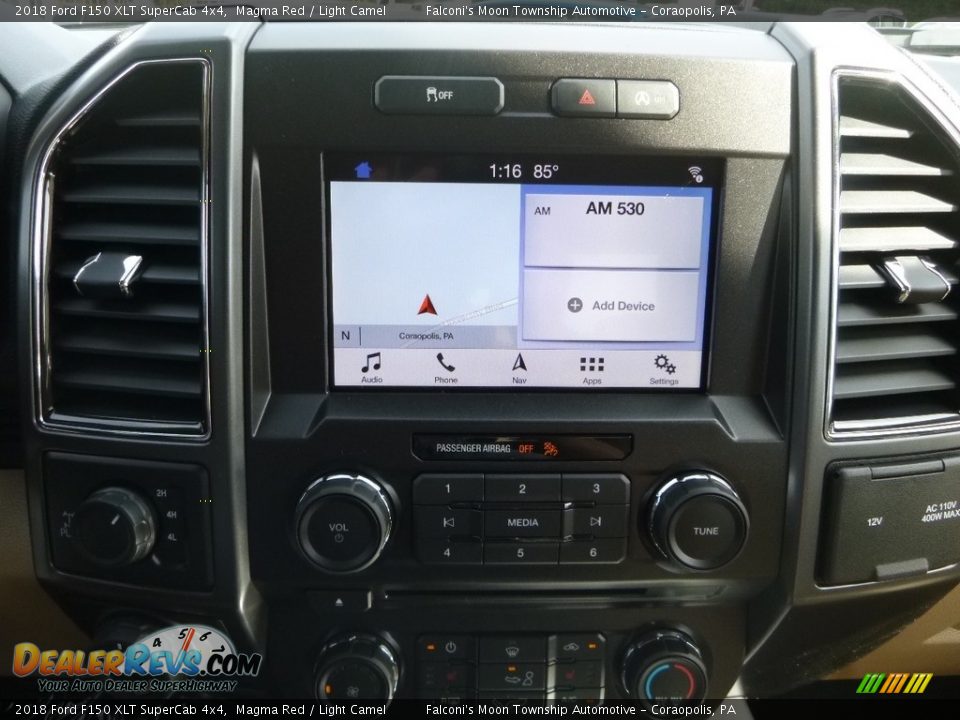 2018 Ford F150 XLT SuperCab 4x4 Magma Red / Light Camel Photo #14