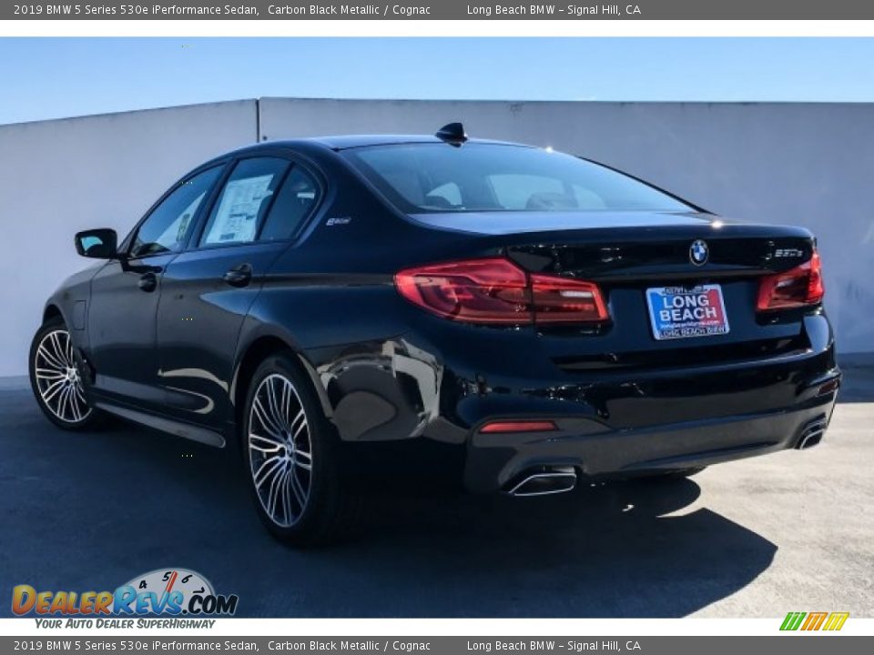 2019 BMW 5 Series 530e iPerformance Sedan Carbon Black Metallic / Cognac Photo #2