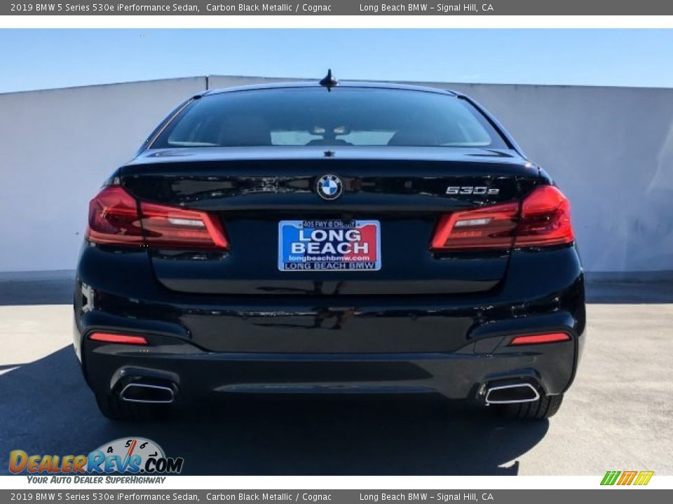 2019 BMW 5 Series 530e iPerformance Sedan Carbon Black Metallic / Cognac Photo #3