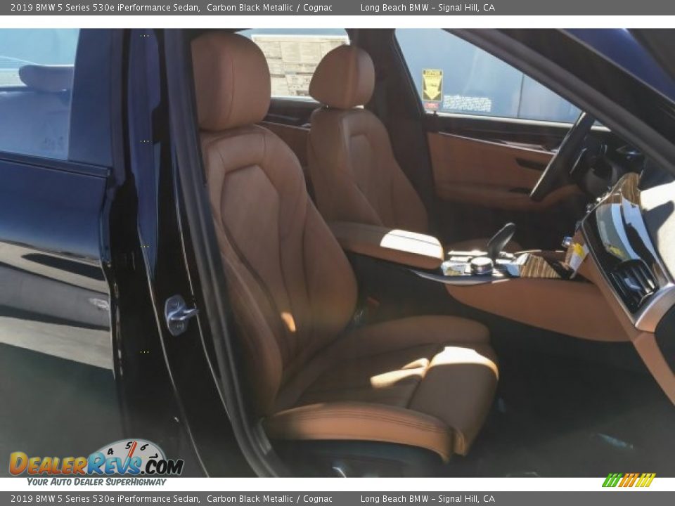 2019 BMW 5 Series 530e iPerformance Sedan Carbon Black Metallic / Cognac Photo #5