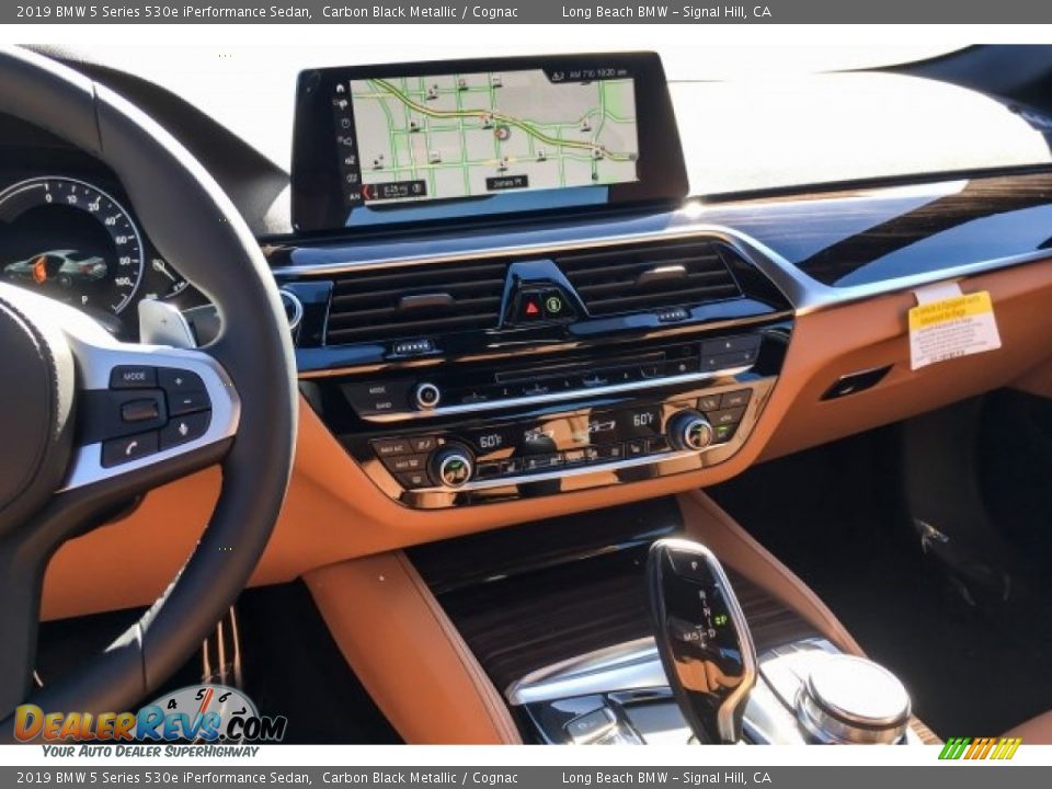 2019 BMW 5 Series 530e iPerformance Sedan Carbon Black Metallic / Cognac Photo #6