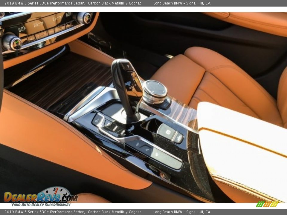 2019 BMW 5 Series 530e iPerformance Sedan Carbon Black Metallic / Cognac Photo #7