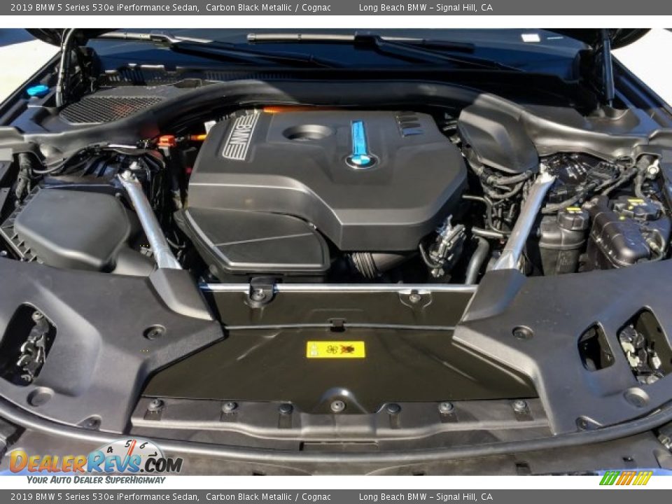 2019 BMW 5 Series 530e iPerformance Sedan Carbon Black Metallic / Cognac Photo #8