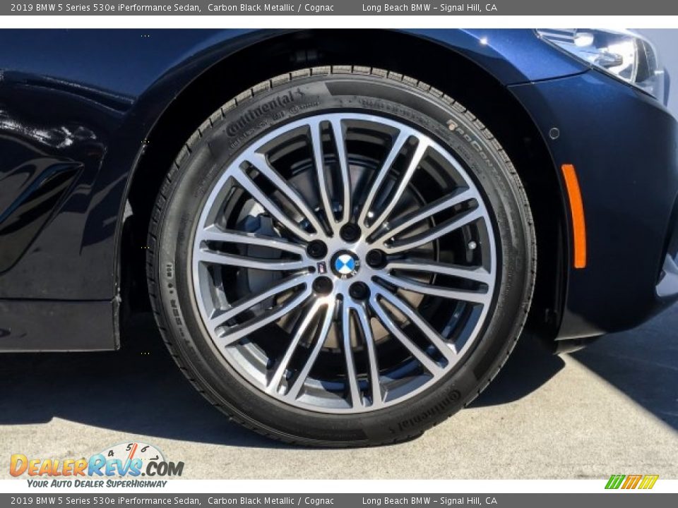 2019 BMW 5 Series 530e iPerformance Sedan Carbon Black Metallic / Cognac Photo #9