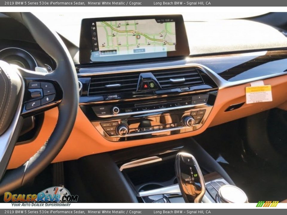 2019 BMW 5 Series 530e iPerformance Sedan Mineral White Metallic / Cognac Photo #6