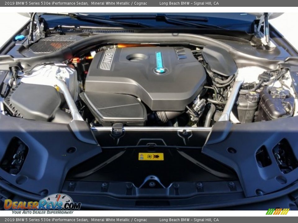 2019 BMW 5 Series 530e iPerformance Sedan Mineral White Metallic / Cognac Photo #8