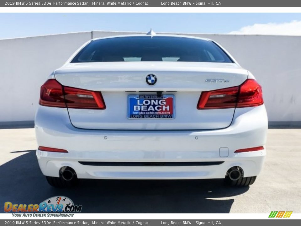 2019 BMW 5 Series 530e iPerformance Sedan Mineral White Metallic / Cognac Photo #3