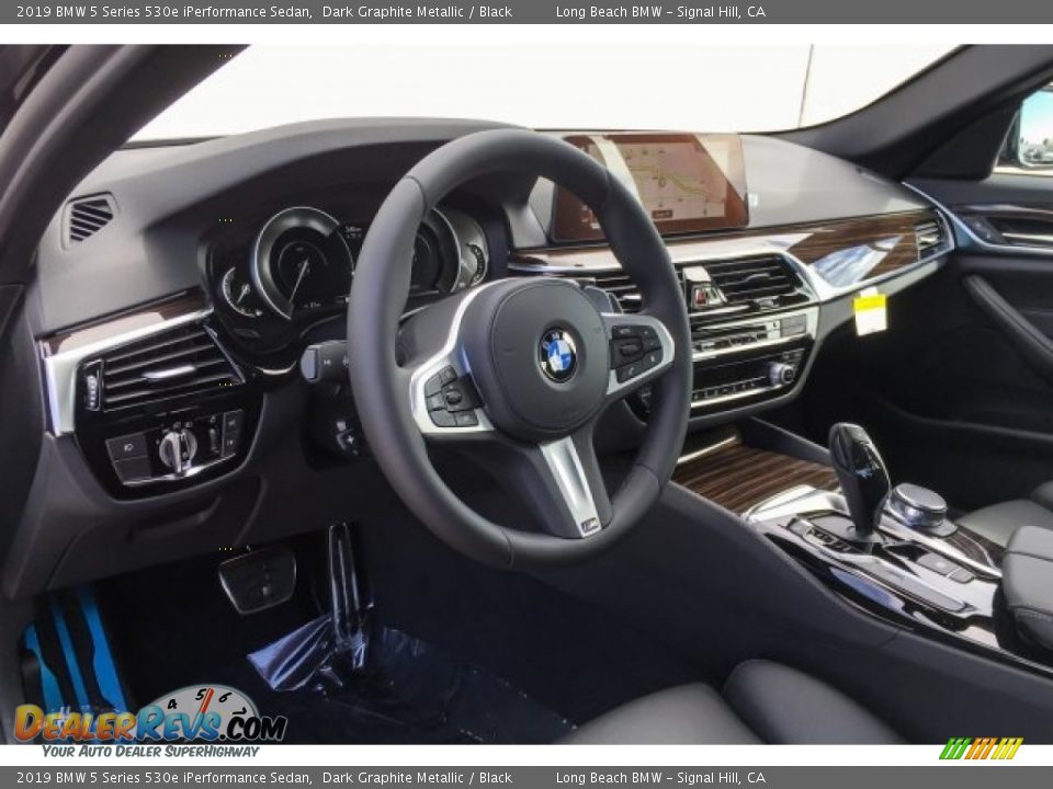 2019 BMW 5 Series 530e iPerformance Sedan Dark Graphite Metallic / Black Photo #4