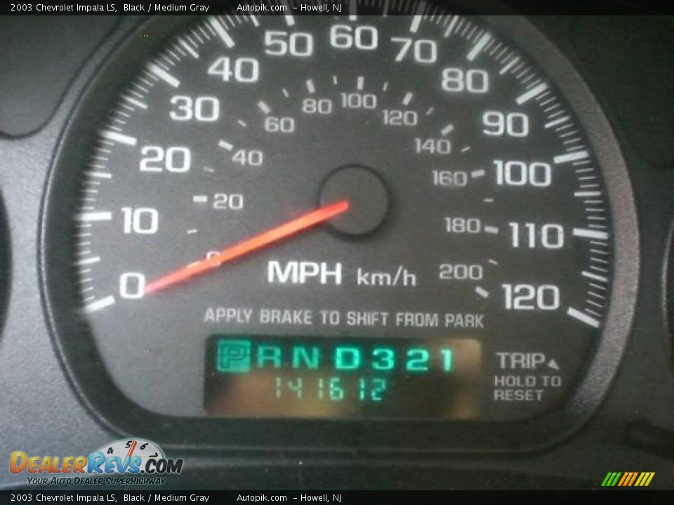 2003 Chevrolet Impala LS Black / Medium Gray Photo #16