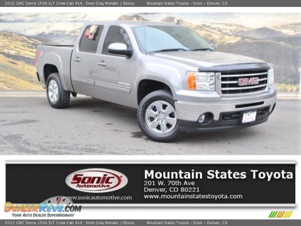 2013 GMC Sierra 1500 SLT Crew Cab 4x4 Steel Gray Metallic / Ebony Photo #1