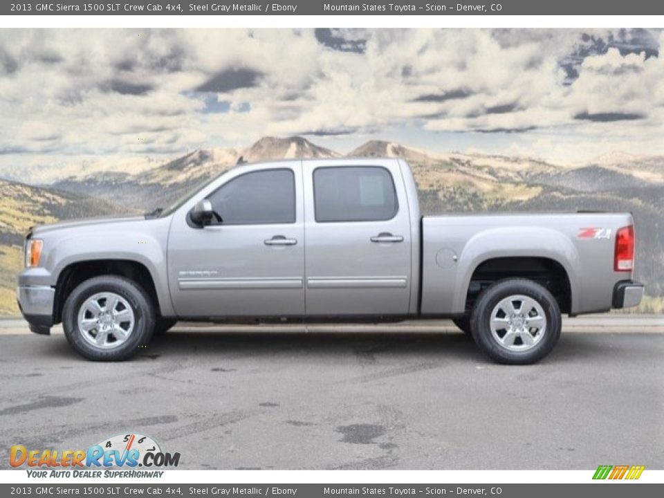 2013 GMC Sierra 1500 SLT Crew Cab 4x4 Steel Gray Metallic / Ebony Photo #6
