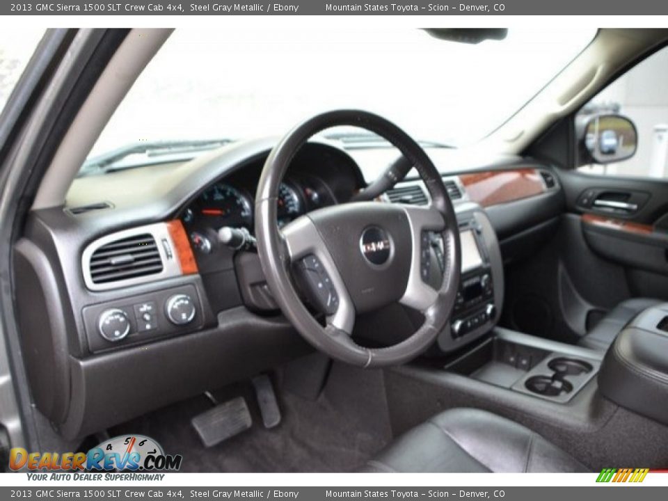 2013 GMC Sierra 1500 SLT Crew Cab 4x4 Steel Gray Metallic / Ebony Photo #10