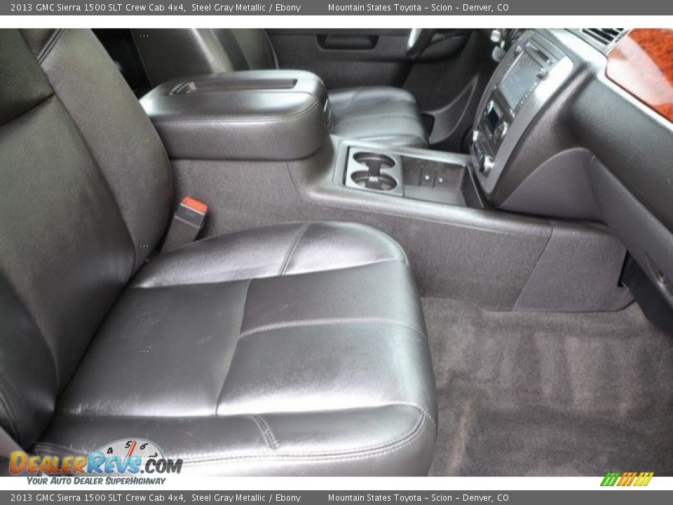 2013 GMC Sierra 1500 SLT Crew Cab 4x4 Steel Gray Metallic / Ebony Photo #17