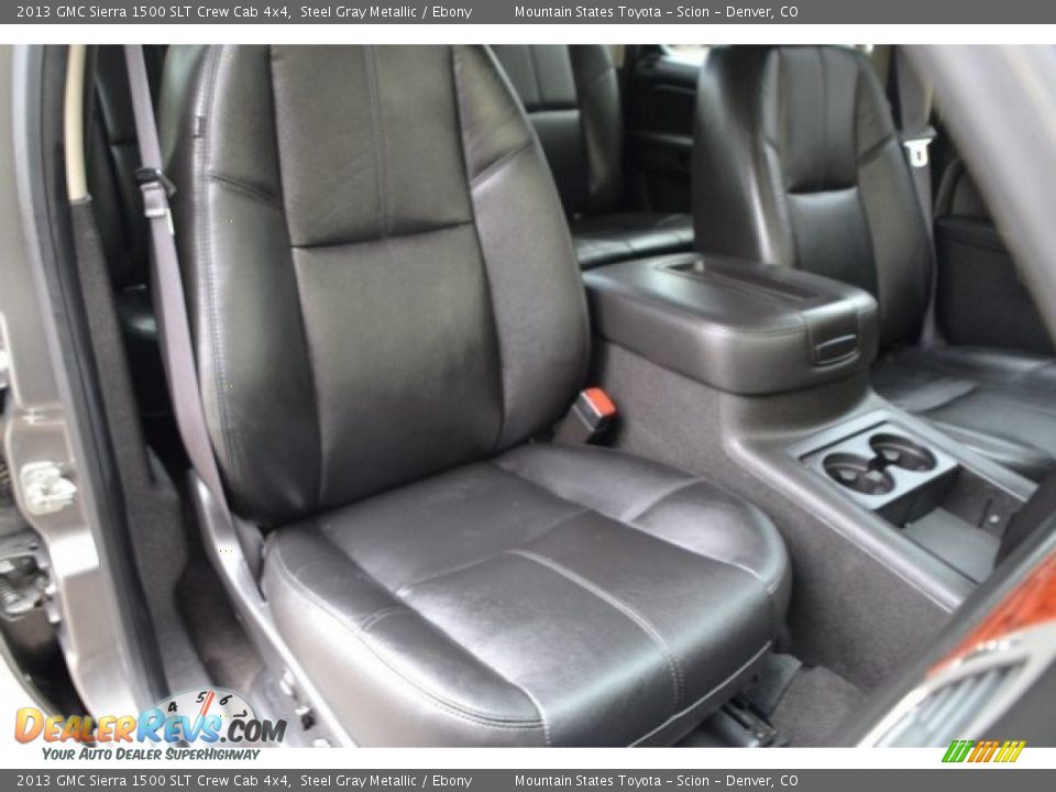 2013 GMC Sierra 1500 SLT Crew Cab 4x4 Steel Gray Metallic / Ebony Photo #18