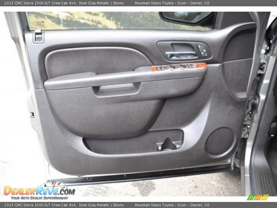 2013 GMC Sierra 1500 SLT Crew Cab 4x4 Steel Gray Metallic / Ebony Photo #24