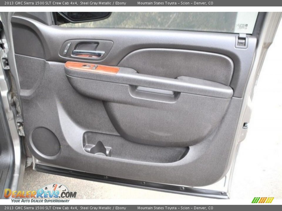 2013 GMC Sierra 1500 SLT Crew Cab 4x4 Steel Gray Metallic / Ebony Photo #25