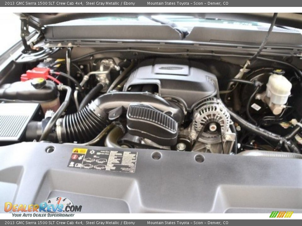 2013 GMC Sierra 1500 SLT Crew Cab 4x4 Steel Gray Metallic / Ebony Photo #27