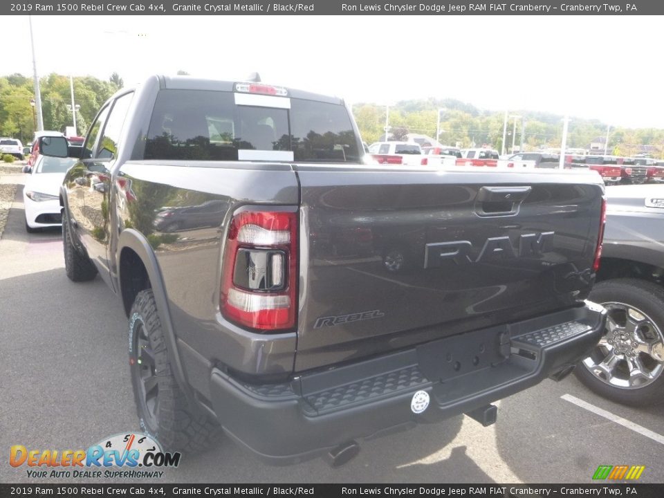 2019 Ram 1500 Rebel Crew Cab 4x4 Granite Crystal Metallic / Black/Red Photo #3