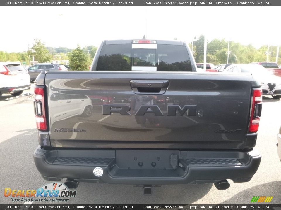 2019 Ram 1500 Rebel Crew Cab 4x4 Granite Crystal Metallic / Black/Red Photo #4
