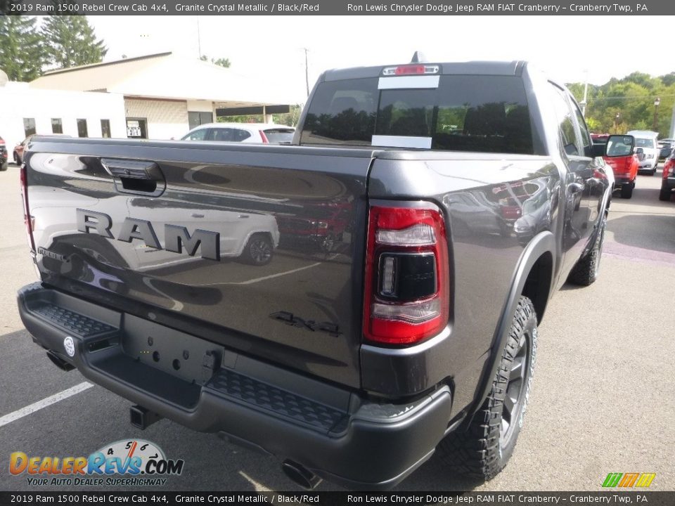 2019 Ram 1500 Rebel Crew Cab 4x4 Granite Crystal Metallic / Black/Red Photo #5