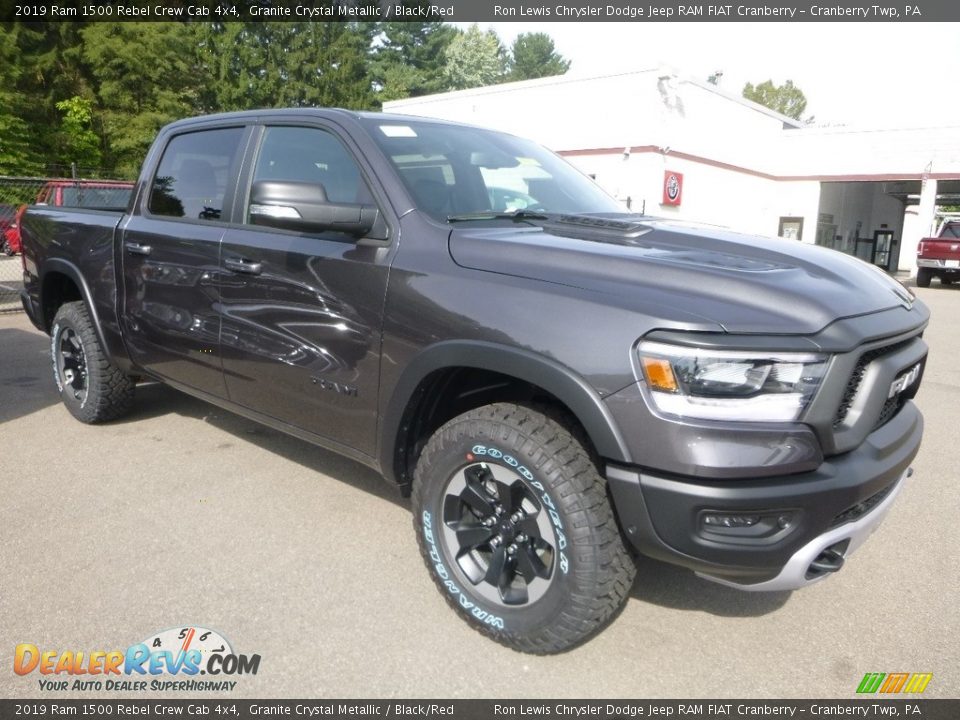 2019 Ram 1500 Rebel Crew Cab 4x4 Granite Crystal Metallic / Black/Red Photo #6