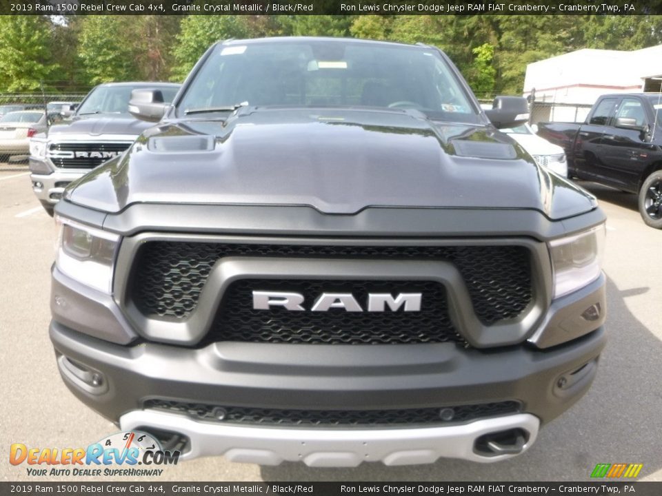 2019 Ram 1500 Rebel Crew Cab 4x4 Granite Crystal Metallic / Black/Red Photo #7
