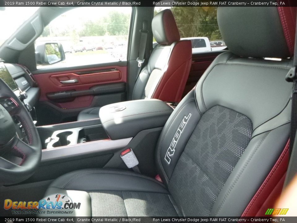 2019 Ram 1500 Rebel Crew Cab 4x4 Granite Crystal Metallic / Black/Red Photo #12