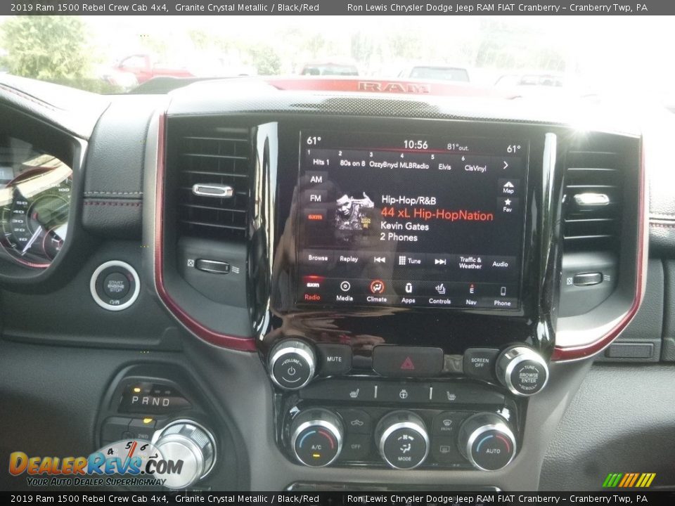 2019 Ram 1500 Rebel Crew Cab 4x4 Granite Crystal Metallic / Black/Red Photo #15