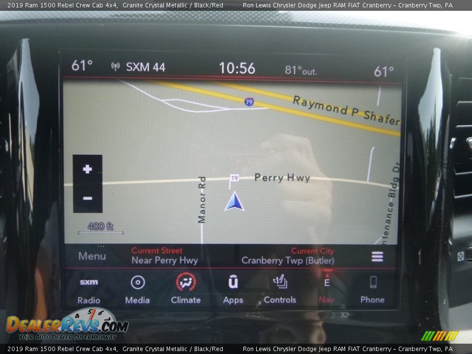 2019 Ram 1500 Rebel Crew Cab 4x4 Granite Crystal Metallic / Black/Red Photo #16