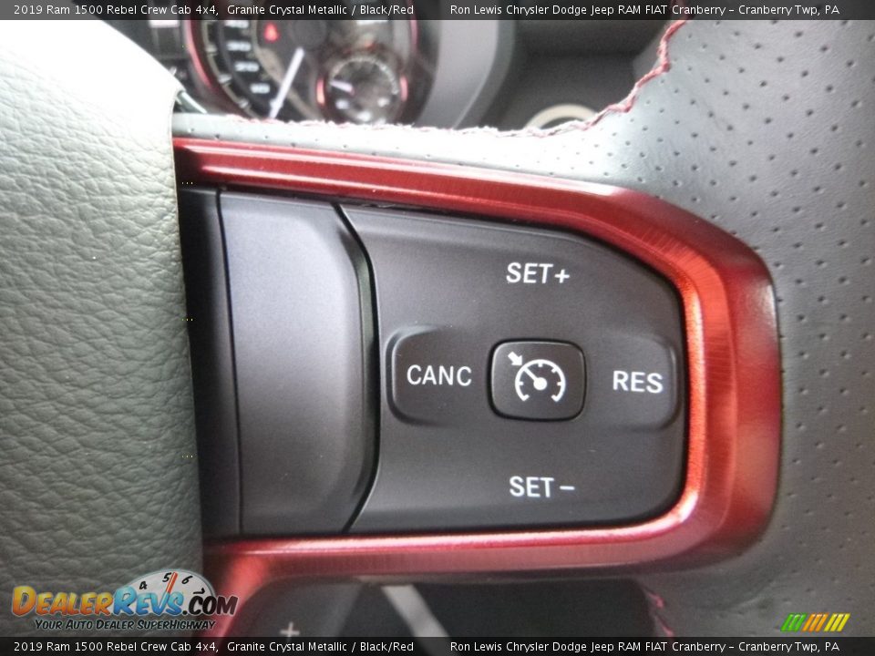 2019 Ram 1500 Rebel Crew Cab 4x4 Granite Crystal Metallic / Black/Red Photo #17