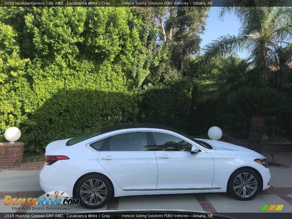 2018 Hyundai Genesis G80 AWD Casablanca White / Gray Photo #1