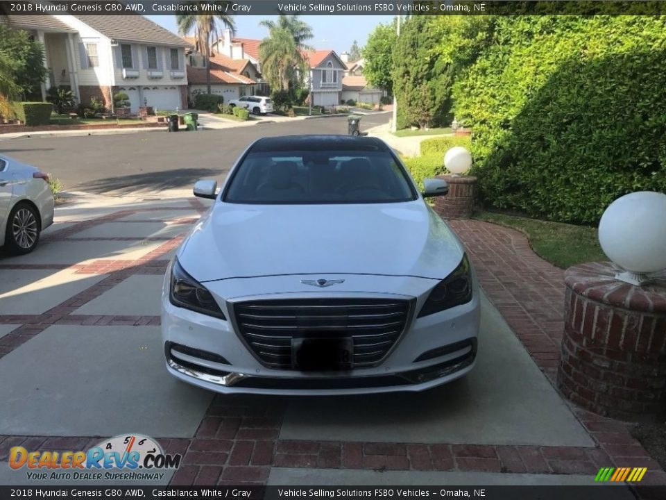 2018 Hyundai Genesis G80 AWD Casablanca White / Gray Photo #10