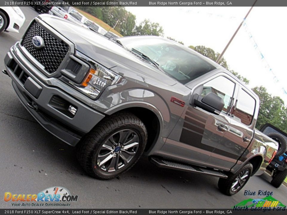 2018 Ford F150 XLT SuperCrew 4x4 Lead Foot / Special Edition Black/Red Photo #32
