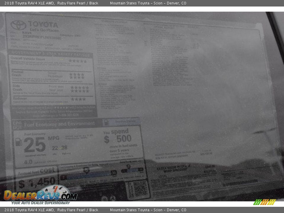 2018 Toyota RAV4 XLE AWD Ruby Flare Pearl / Black Photo #36