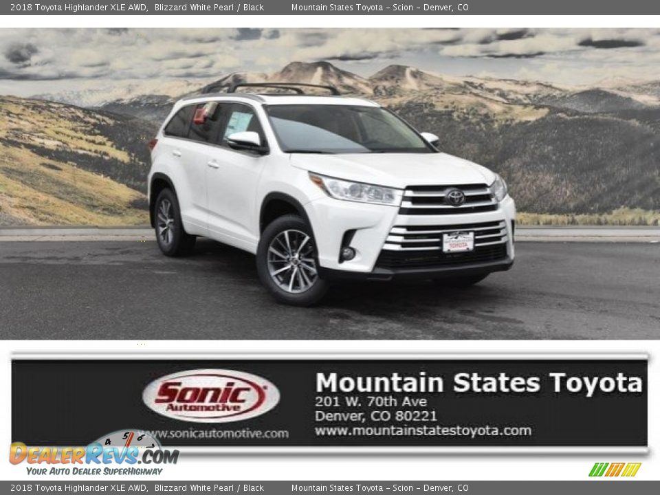 2018 Toyota Highlander XLE AWD Blizzard White Pearl / Black Photo #1