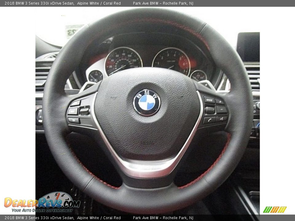 2018 BMW 3 Series 330i xDrive Sedan Alpine White / Coral Red Photo #23
