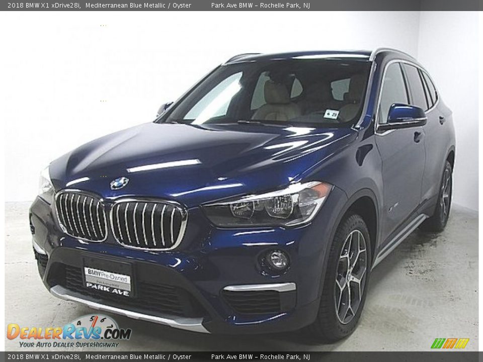 2018 BMW X1 xDrive28i Mediterranean Blue Metallic / Oyster Photo #1
