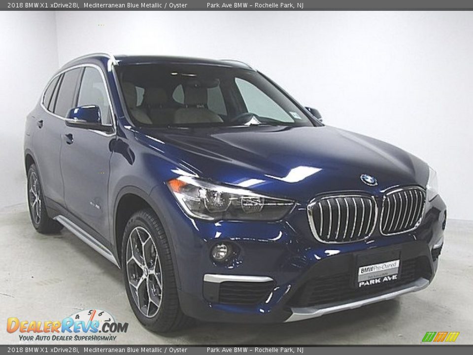 2018 BMW X1 xDrive28i Mediterranean Blue Metallic / Oyster Photo #6