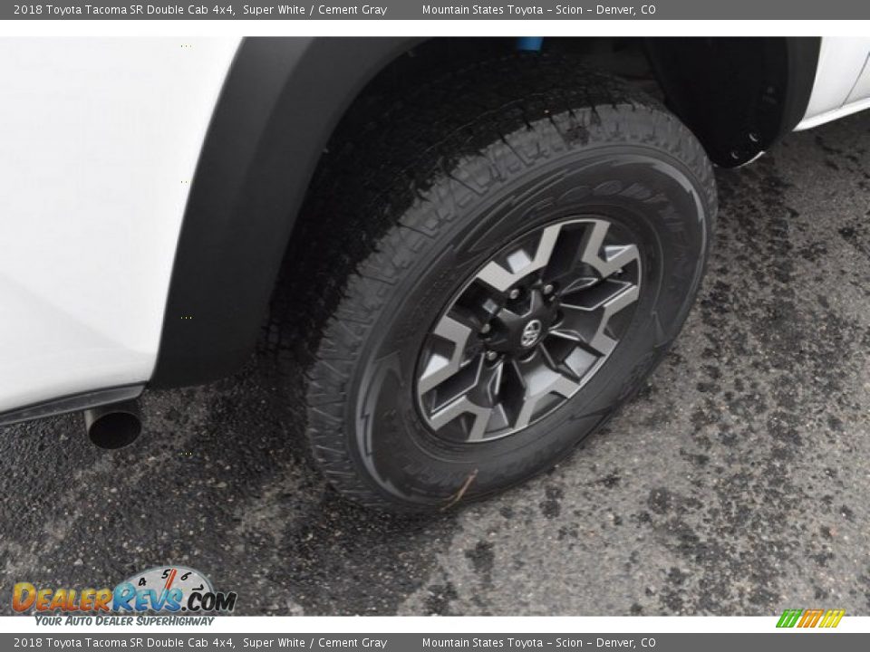 2018 Toyota Tacoma SR Double Cab 4x4 Super White / Cement Gray Photo #34