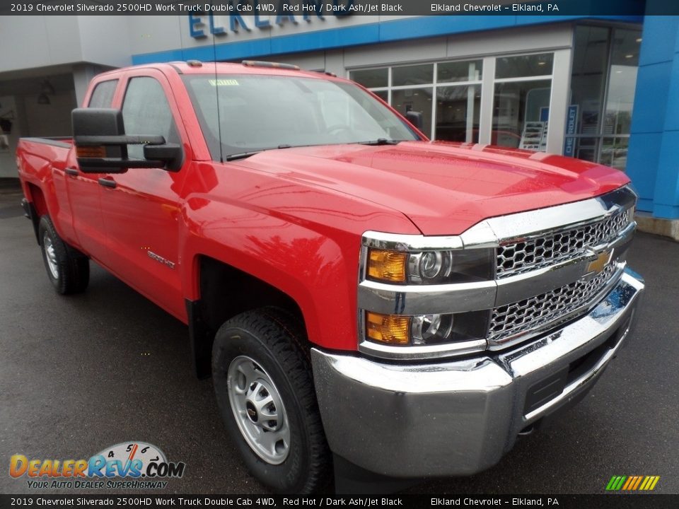 2019 Chevrolet Silverado 2500HD Work Truck Double Cab 4WD Red Hot / Dark Ash/Jet Black Photo #1