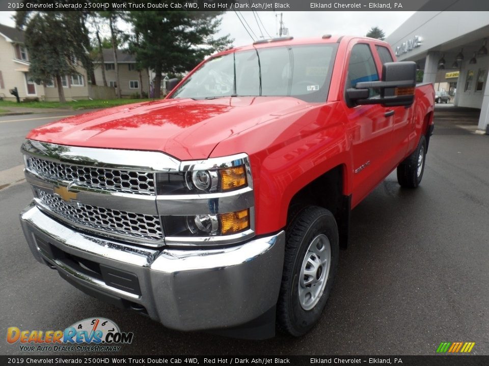 2019 Chevrolet Silverado 2500HD Work Truck Double Cab 4WD Red Hot / Dark Ash/Jet Black Photo #3