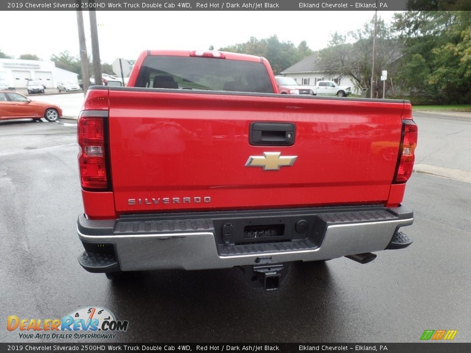 2019 Chevrolet Silverado 2500HD Work Truck Double Cab 4WD Red Hot / Dark Ash/Jet Black Photo #8