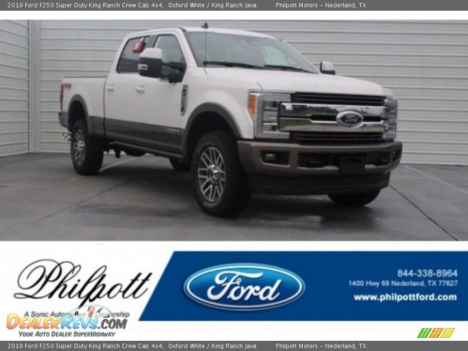 2019 Ford F250 Super Duty King Ranch Crew Cab 4x4 Oxford White / King Ranch Java Photo #1