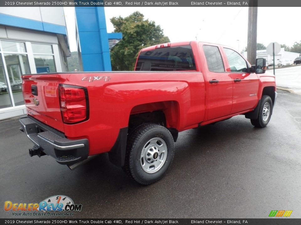 2019 Chevrolet Silverado 2500HD Work Truck Double Cab 4WD Red Hot / Dark Ash/Jet Black Photo #10
