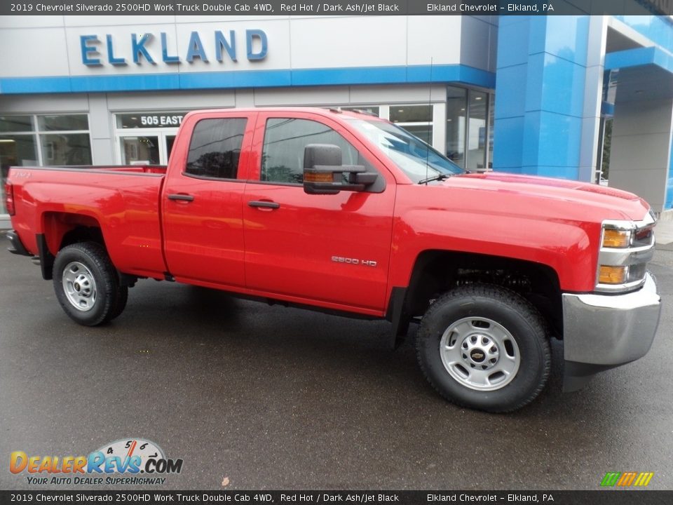 2019 Chevrolet Silverado 2500HD Work Truck Double Cab 4WD Red Hot / Dark Ash/Jet Black Photo #12
