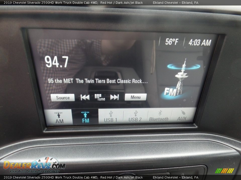 2019 Chevrolet Silverado 2500HD Work Truck Double Cab 4WD Red Hot / Dark Ash/Jet Black Photo #34