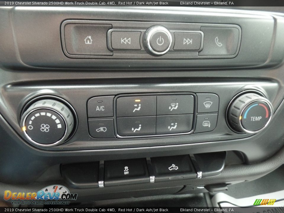 2019 Chevrolet Silverado 2500HD Work Truck Double Cab 4WD Red Hot / Dark Ash/Jet Black Photo #35