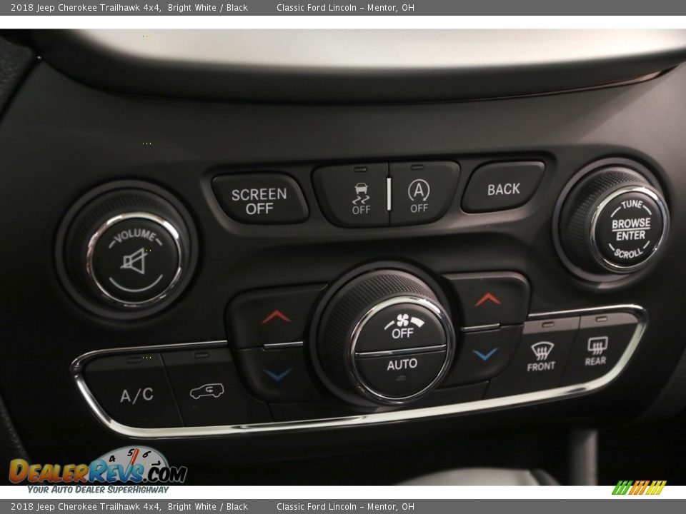 2018 Jeep Cherokee Trailhawk 4x4 Bright White / Black Photo #19